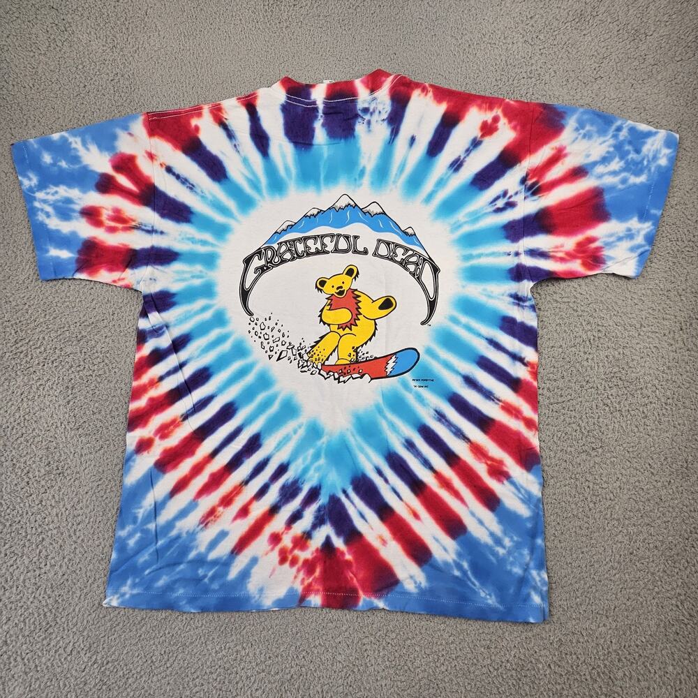 Vintage Grateful Dead Shirt‎ Mens XL Tie Dye Steal Your Face Snowboard Bears 90s - Picture 3 of 9